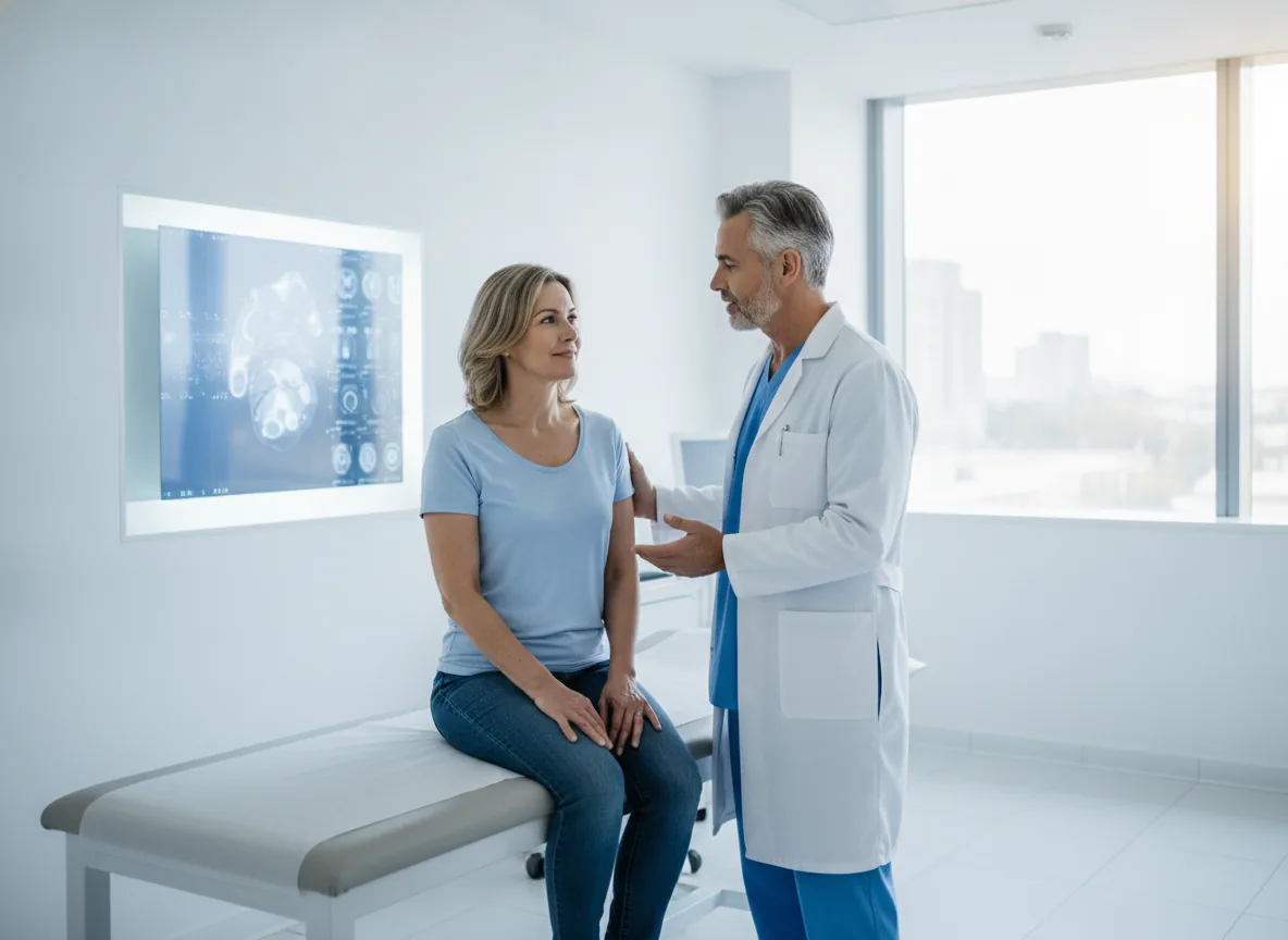 real photo of a doctor consulting with an